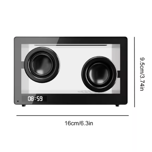 GlowBox- Transparent Bluetooth Speaker Clock | thatVybe