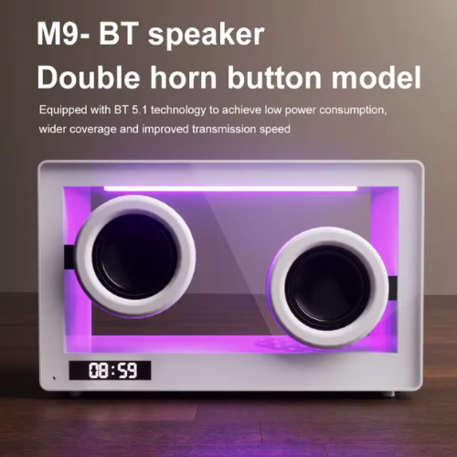 GlowBox- Transparent Bluetooth Speaker Clock | thatVybe